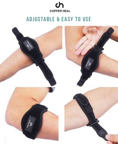 Elbow Tennis Adjustable Brace (PAIR) COPPER INFUSED