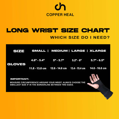 Long Wrist Compression Sleeve COPPER INFUSED